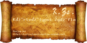Körtvélyesi Zsófia névjegykártya